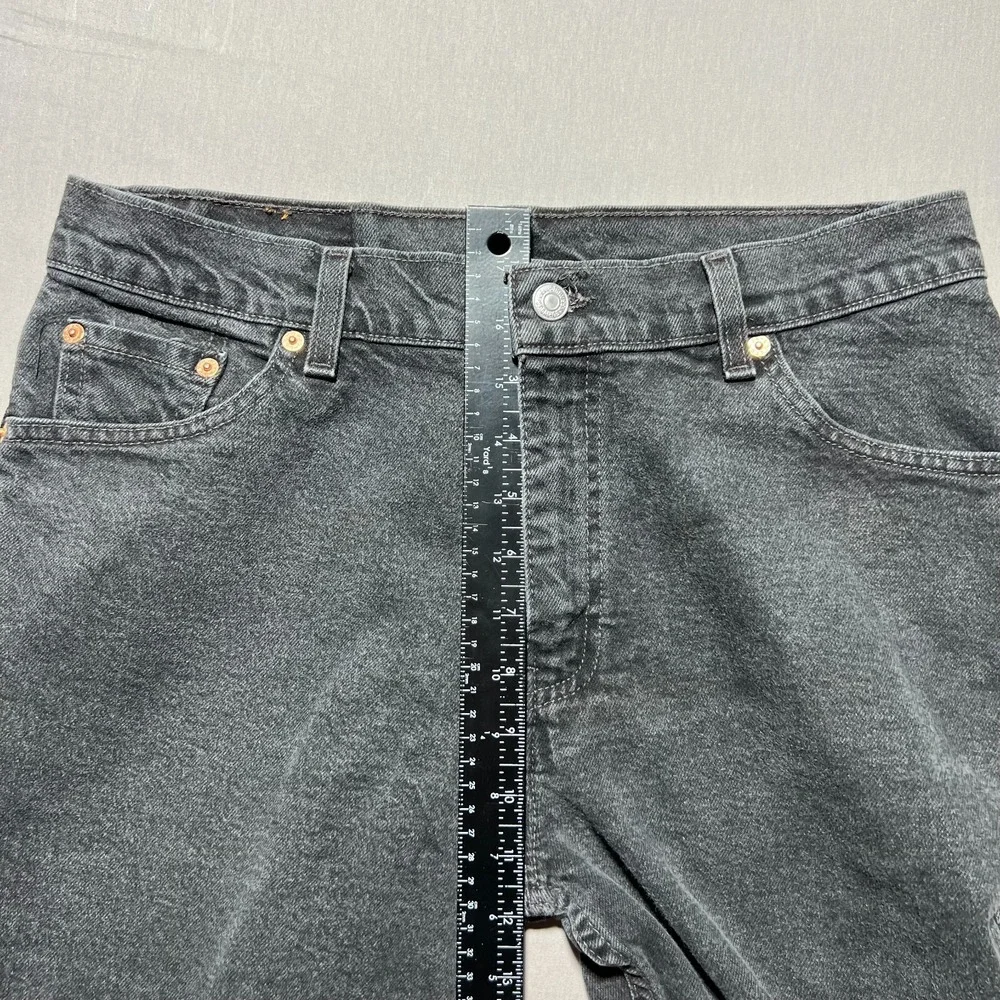 Vintage Levi's 517 Mens Faded Black Wash High‎ Rise 5-Pocket Bootcut Jeans 32x25